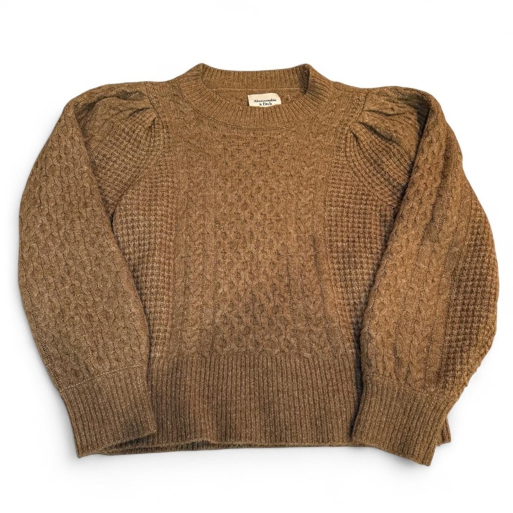 Abercrombie & Fitch brown cable knit sweater